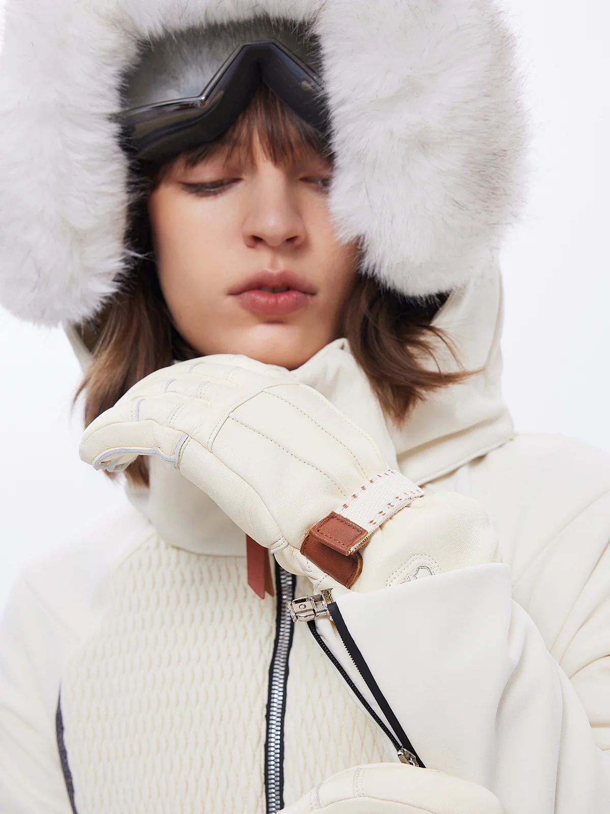Ferra Faux Fur Down Ski Suit - Image 5