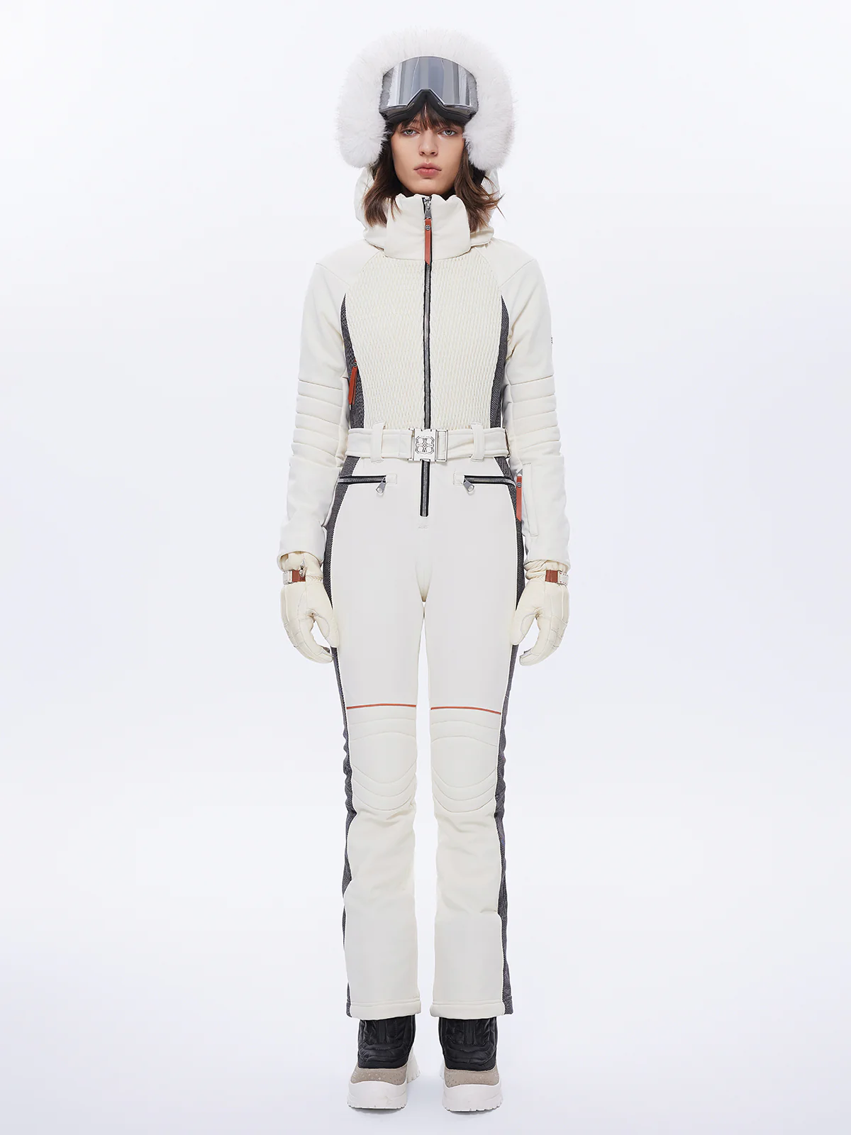 Ferra Faux Fur Down Ski Suit - Image 6