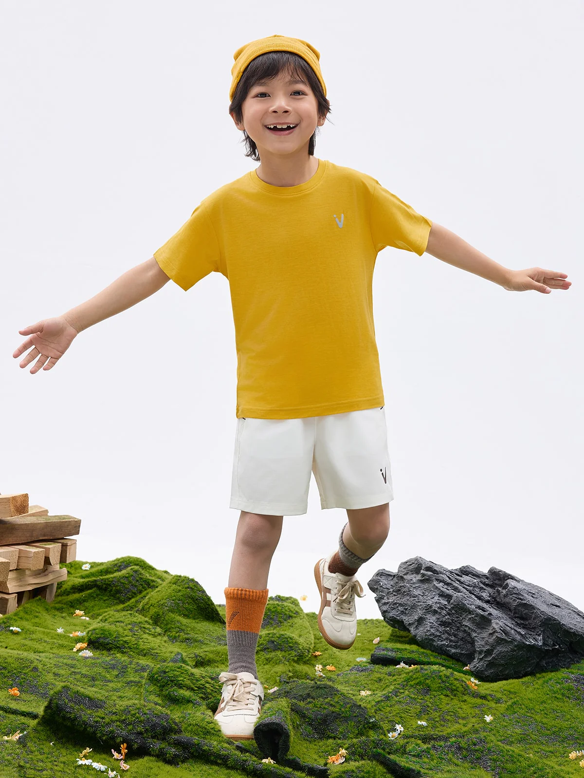 Kids' CreamCloud Tencel-Wool Tee - Image 3