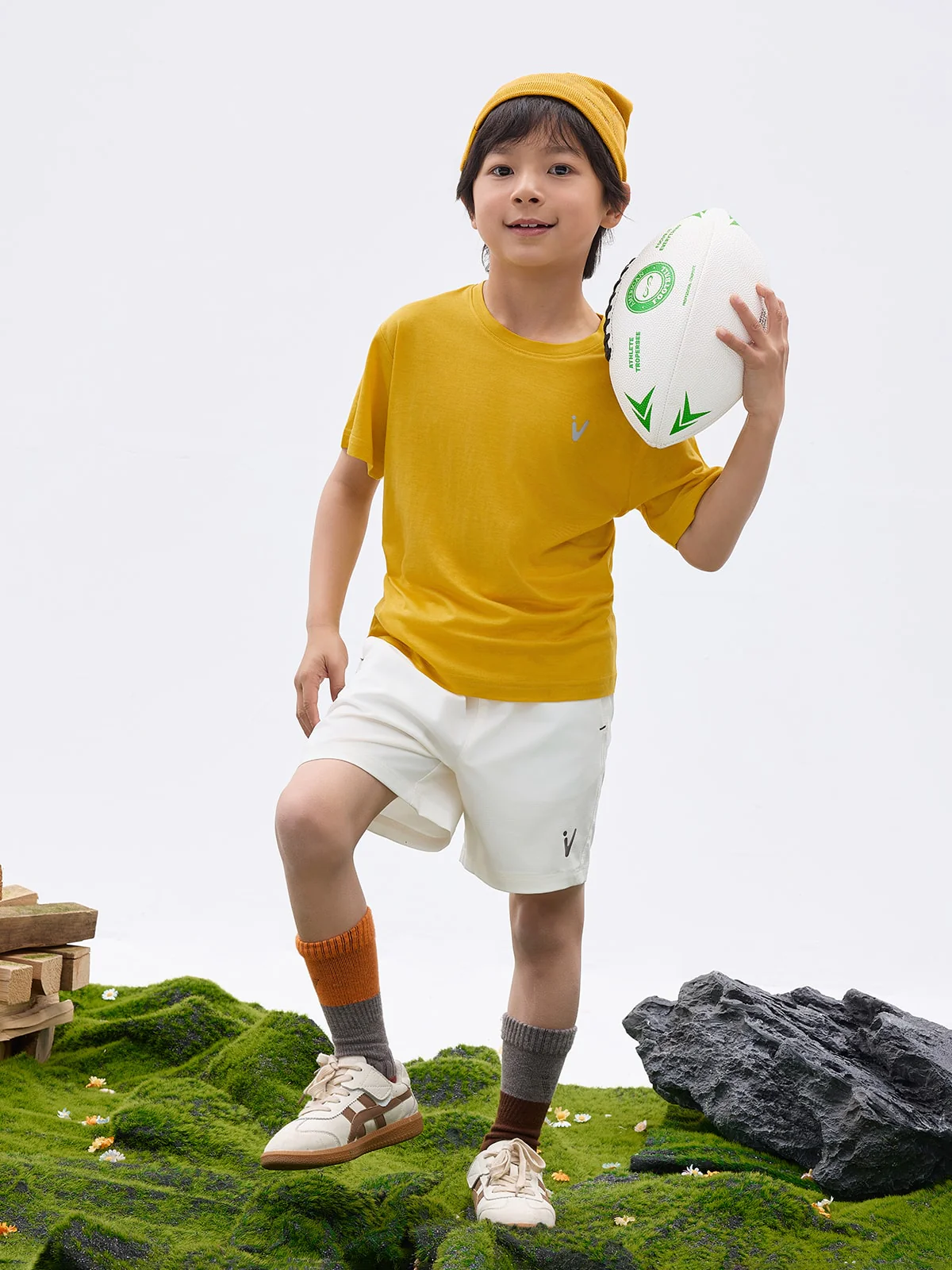 Kids' CreamCloud Tencel-Wool Tee - Image 4