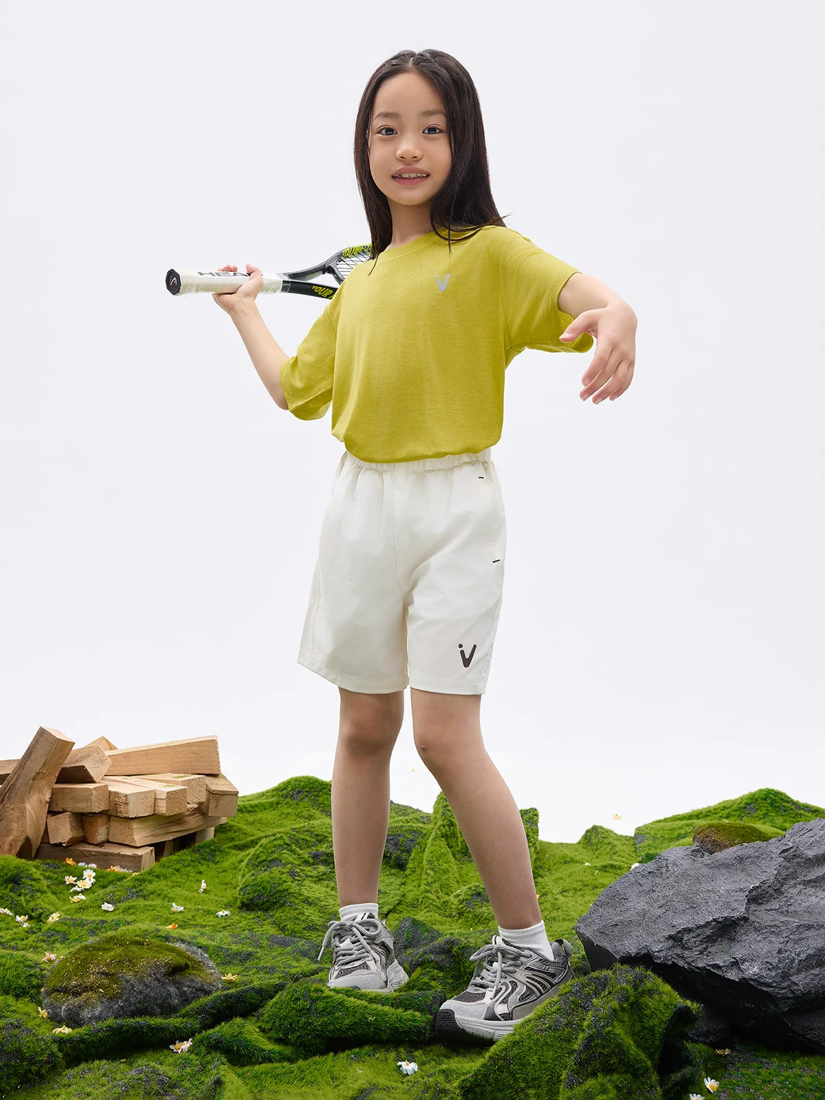 Kids' CreamCloud Tencel-Wool Tee - Image 4