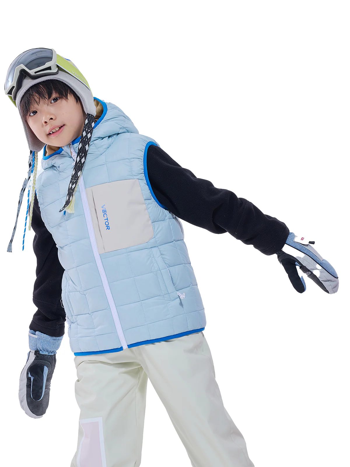 Kids' Jigsaw Reversible Down Vest - Image 2