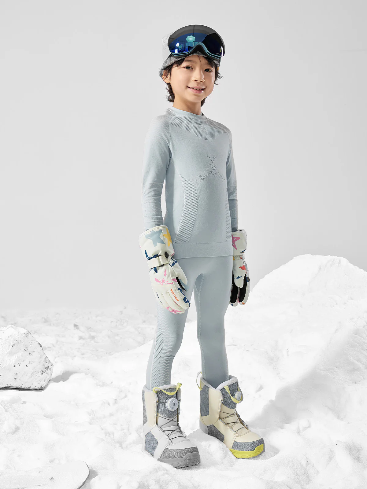 Kids' Pastel Seamless Base Layer Set - Image 3
