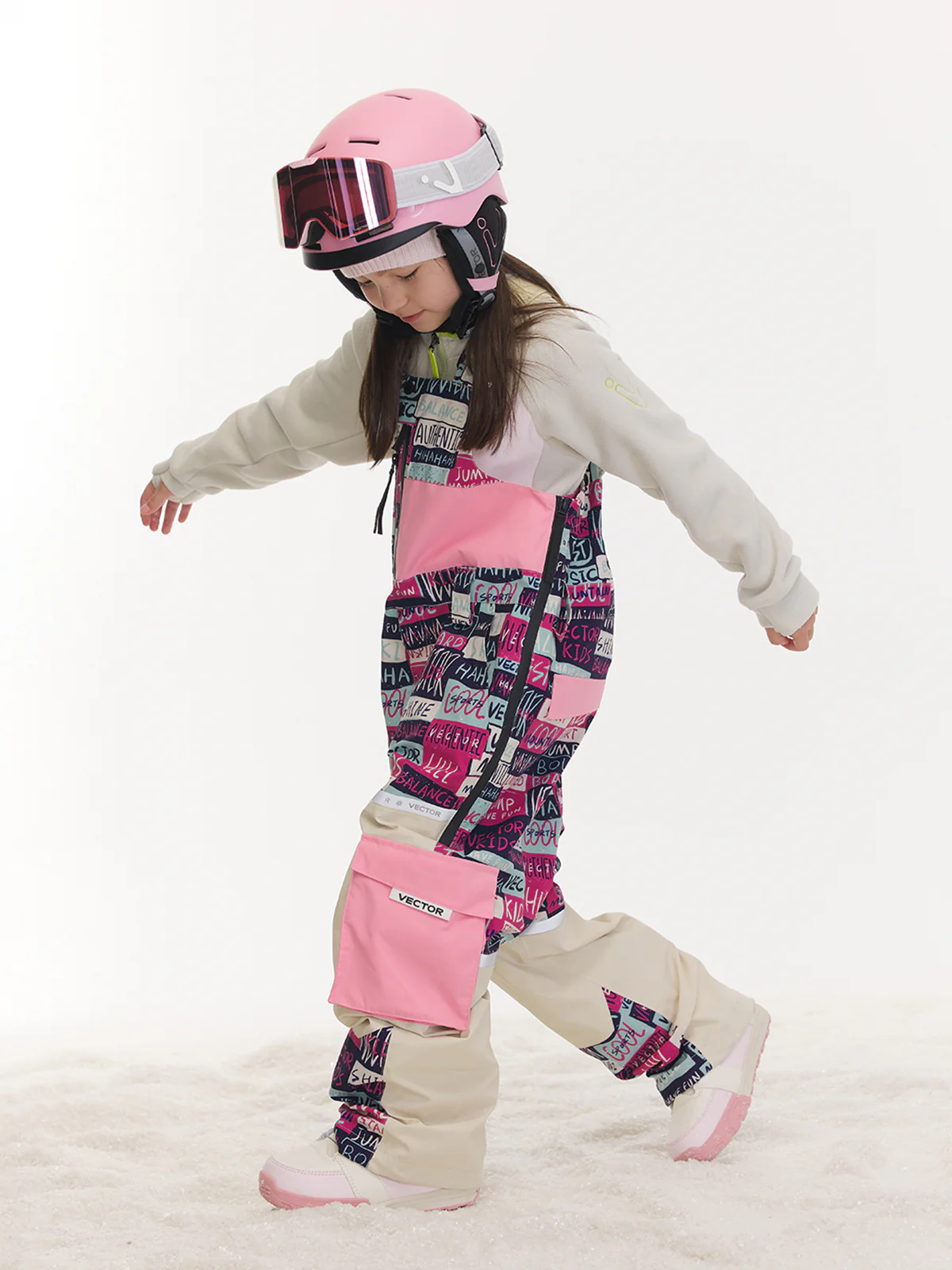Kids' Patchwork Bib Pants - Image 3