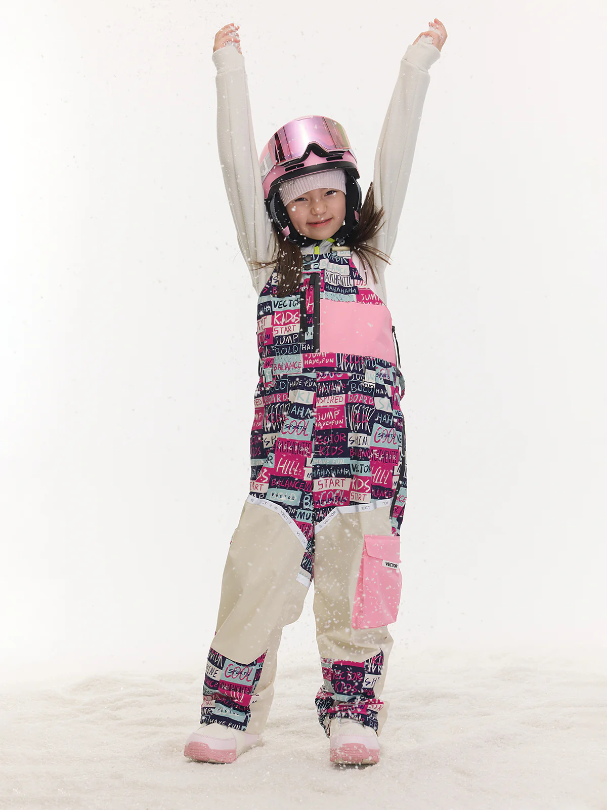 Kids' Patchwork Bib Pants - Image 4