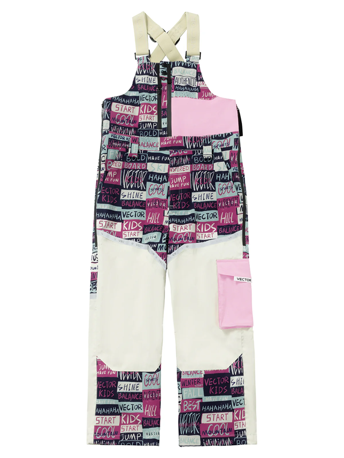 Kids' Patchwork Bib Pants - Image 9