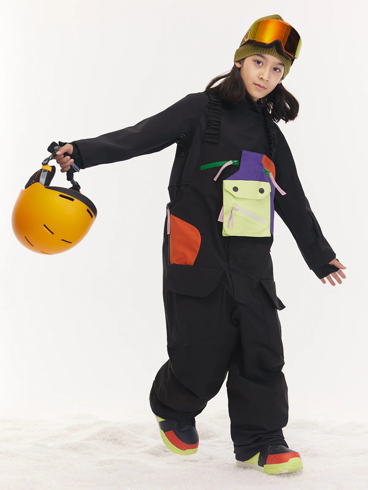 Kids' Snowpark Detachable Pocket Bib Pants - Image 3