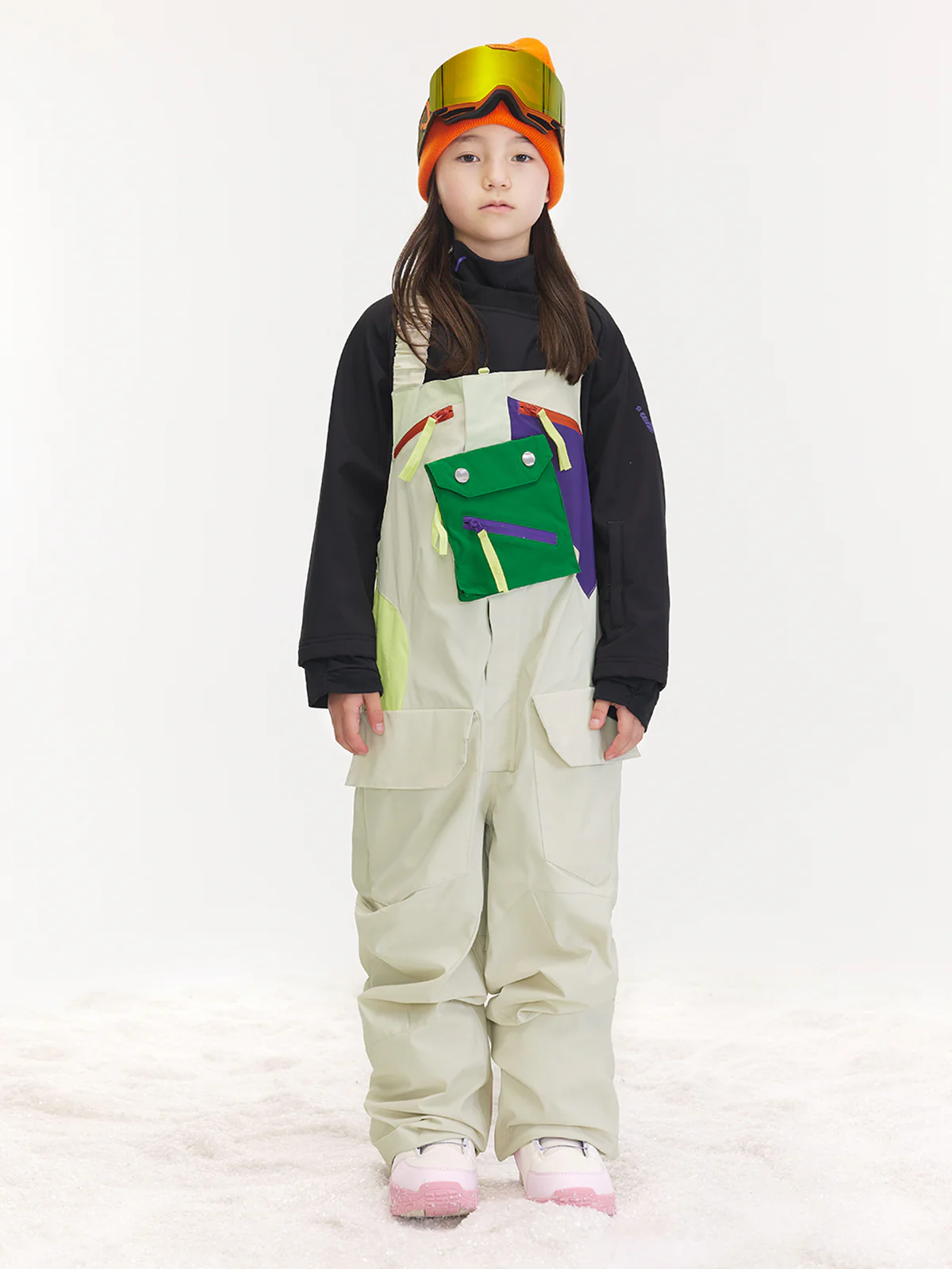 Kids' Snowpark Detachable Pocket Bib Pants - Image 2