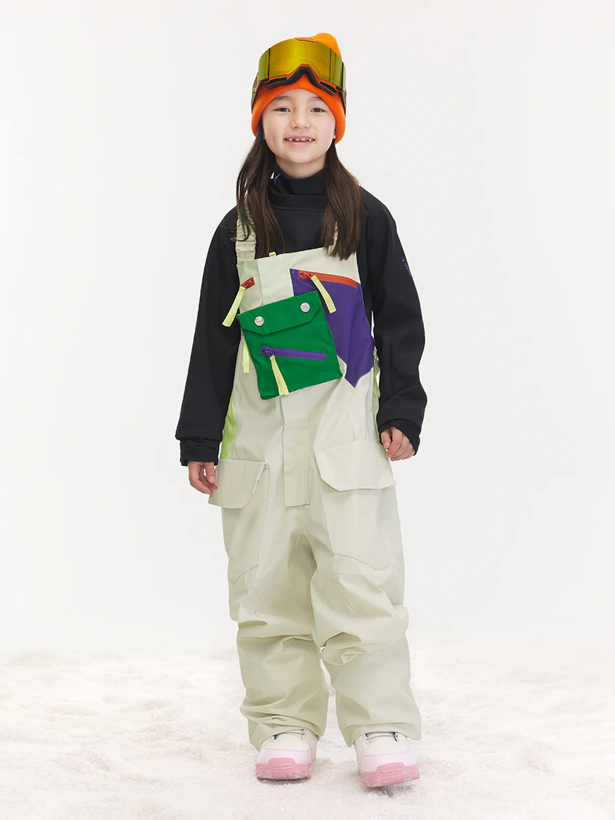 Kids' Snowpark Detachable Pocket Bib Pants - Image 3