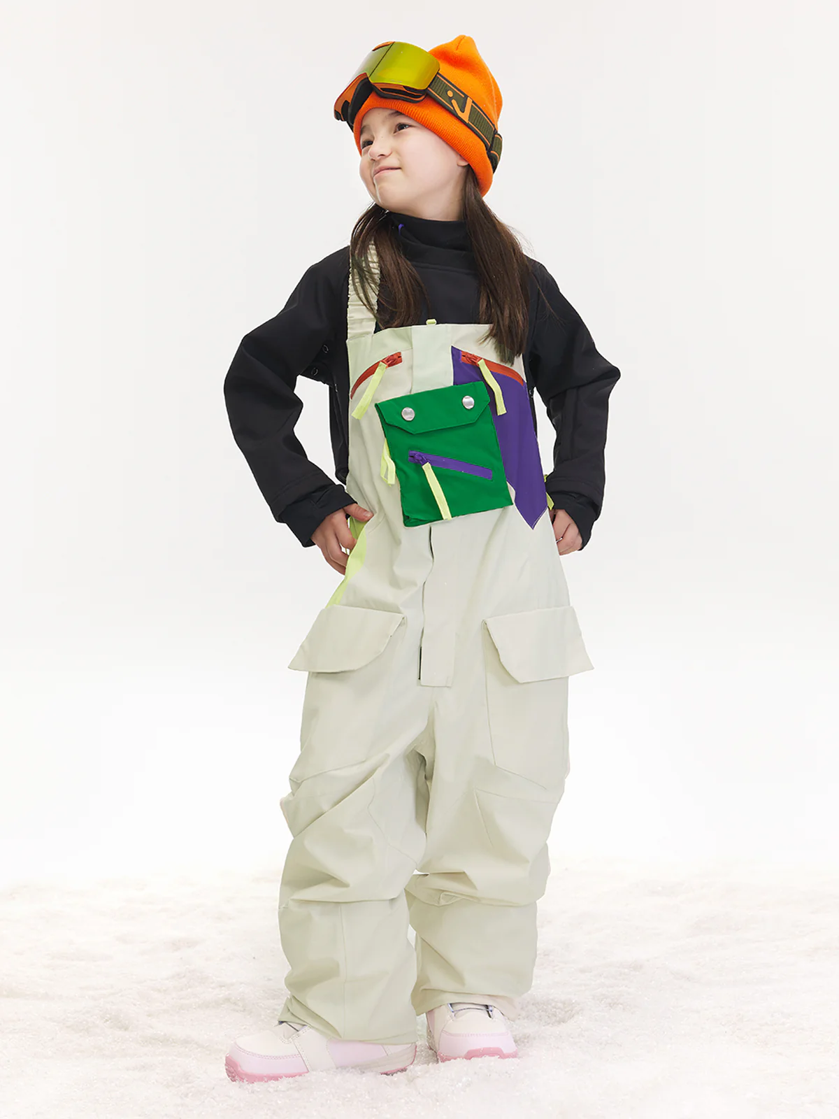 Kids' Snowpark Detachable Pocket Bib Pants - Image 5