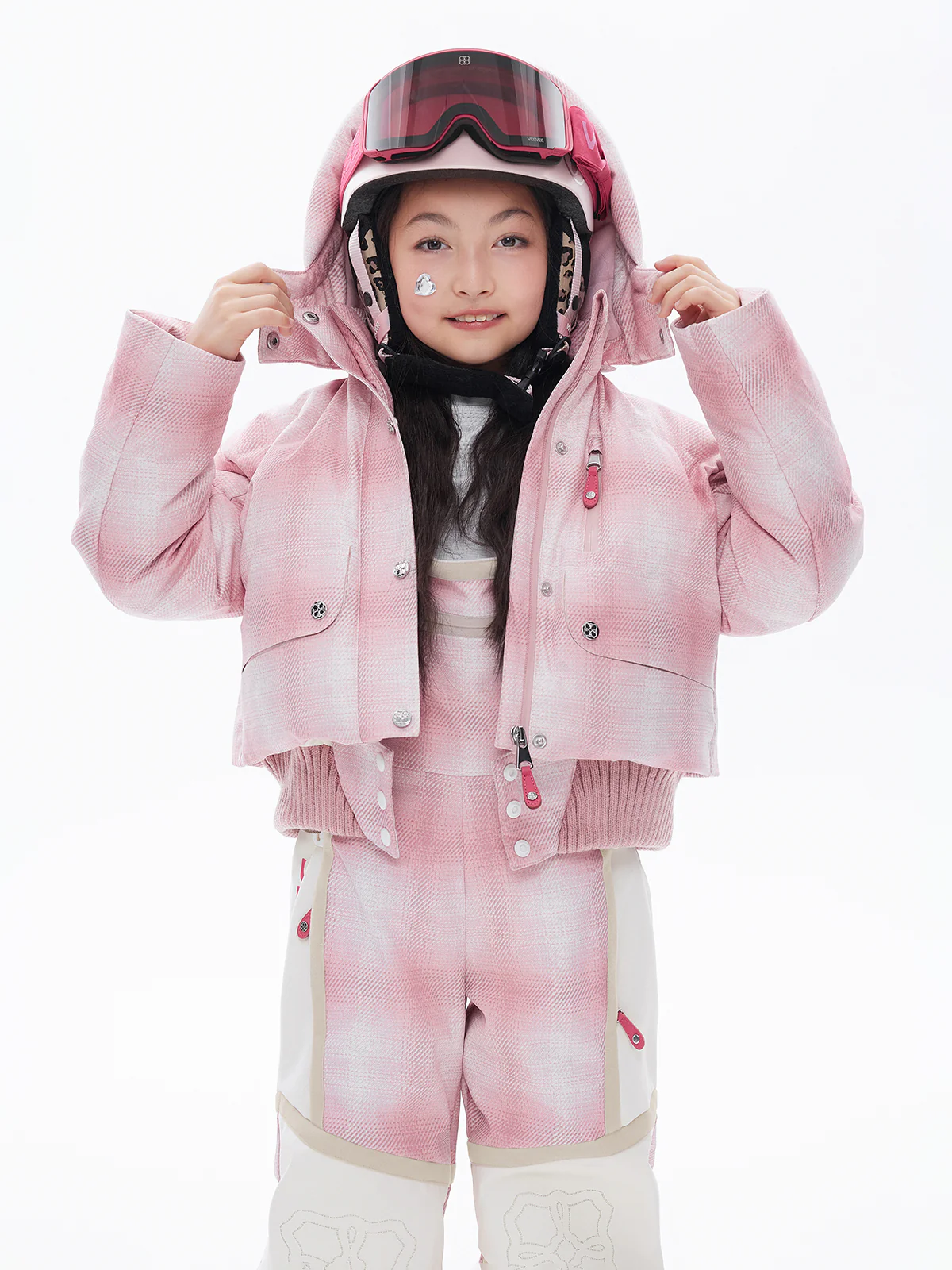 Kids' Tweed Cropped Puffer Jacket