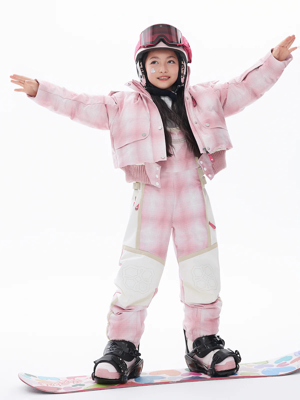 Kids' Tweed Cropped Puffer Jacket - Image 2