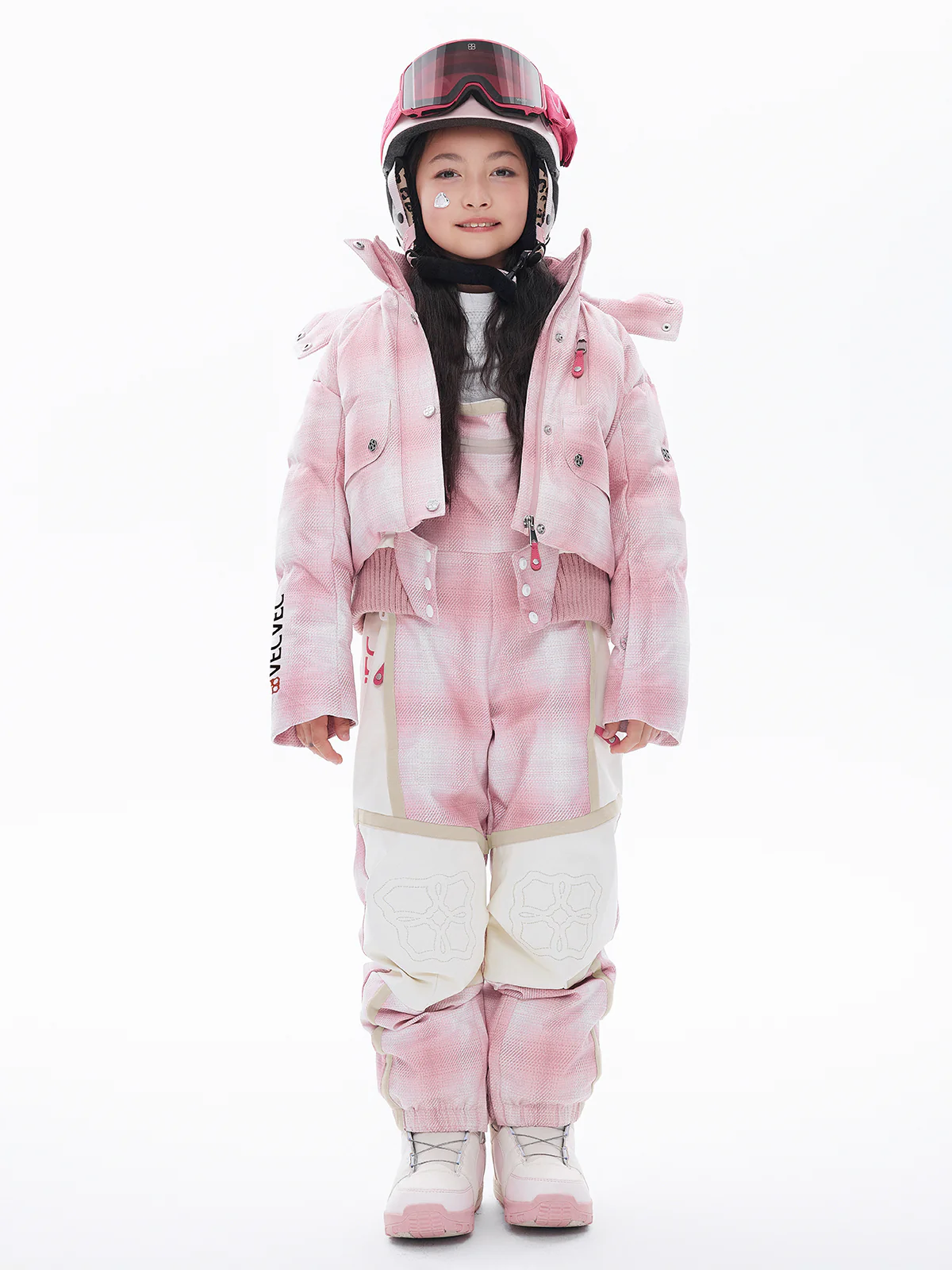Kids' Tweed Cropped Puffer Jacket - Image 3