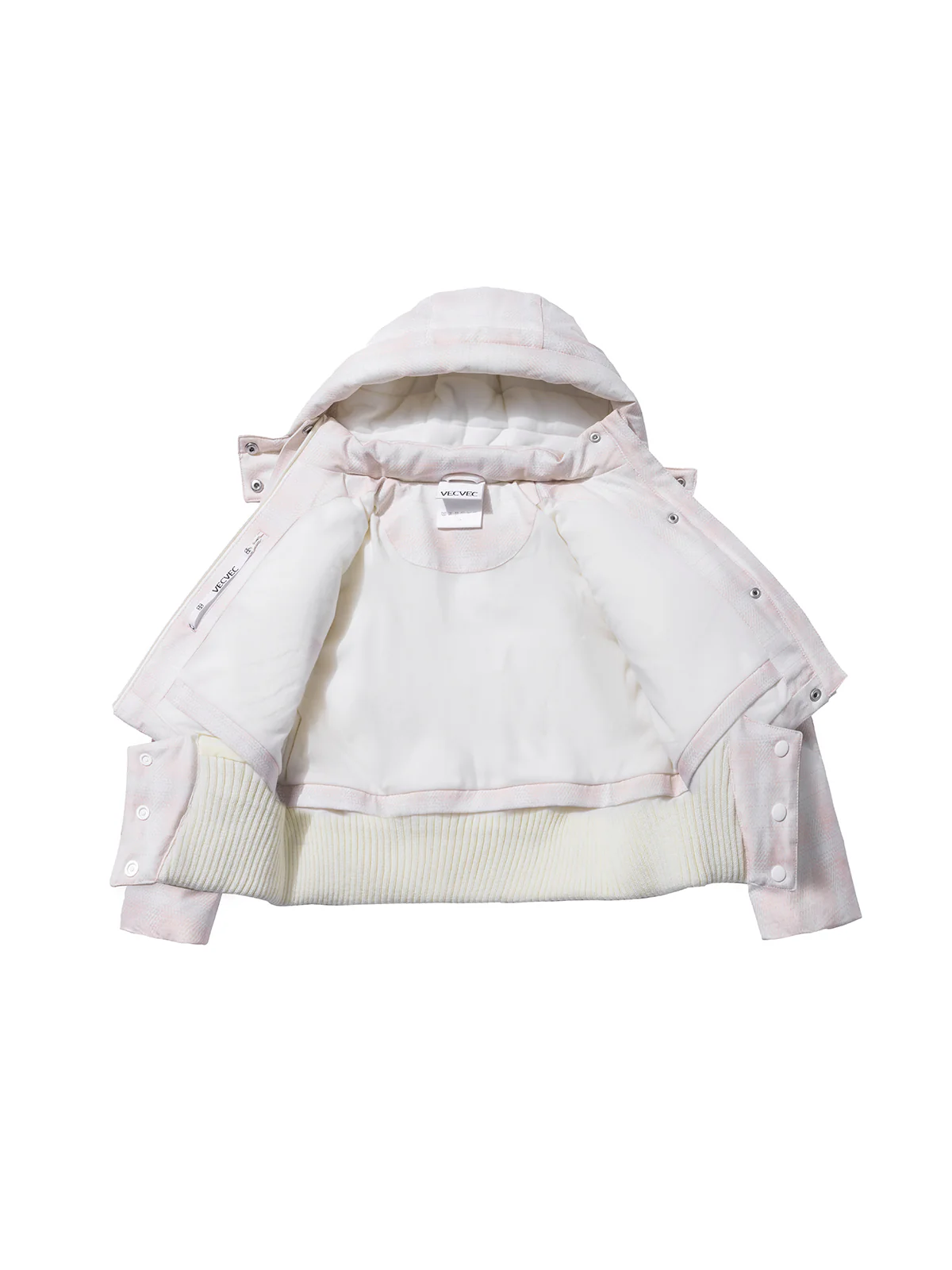 Kids' Tweed Cropped Puffer Jacket - Image 9