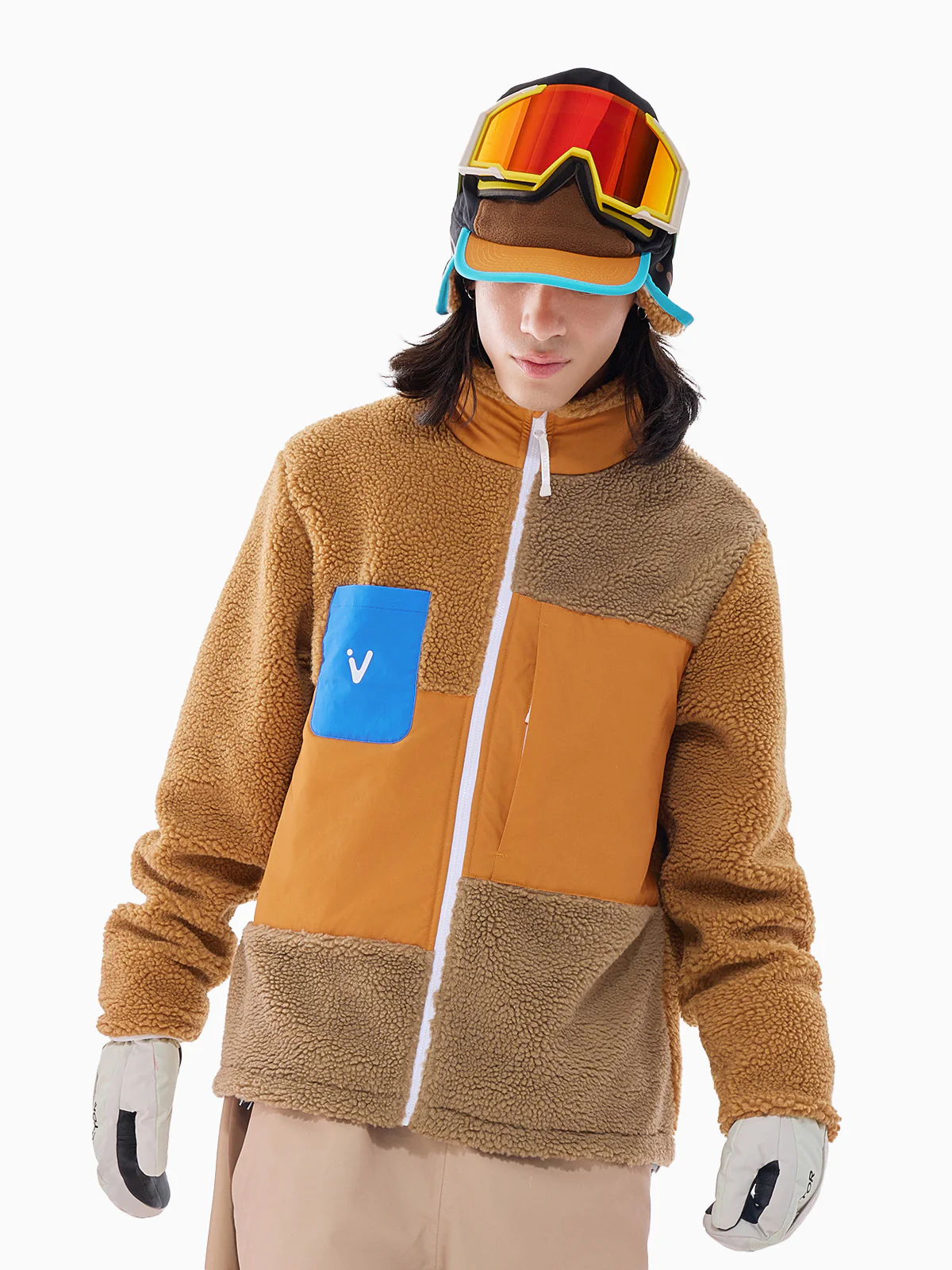 Men's Patch Darn Fleece Jacket - Image 3