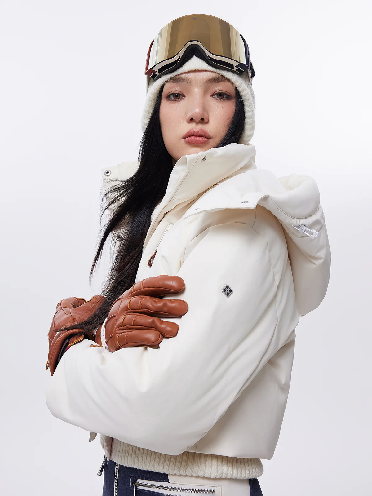 Tweed Cropped Puffer Jacket - Image 7