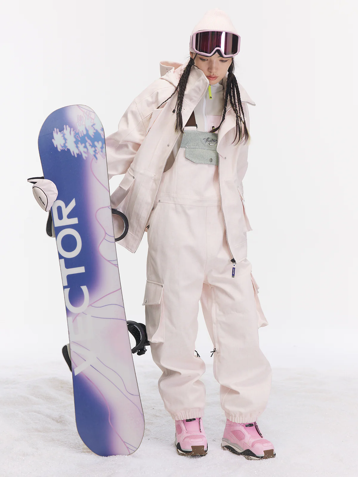 Women's 2L Denimshell Utility Bib Pants - Image 4