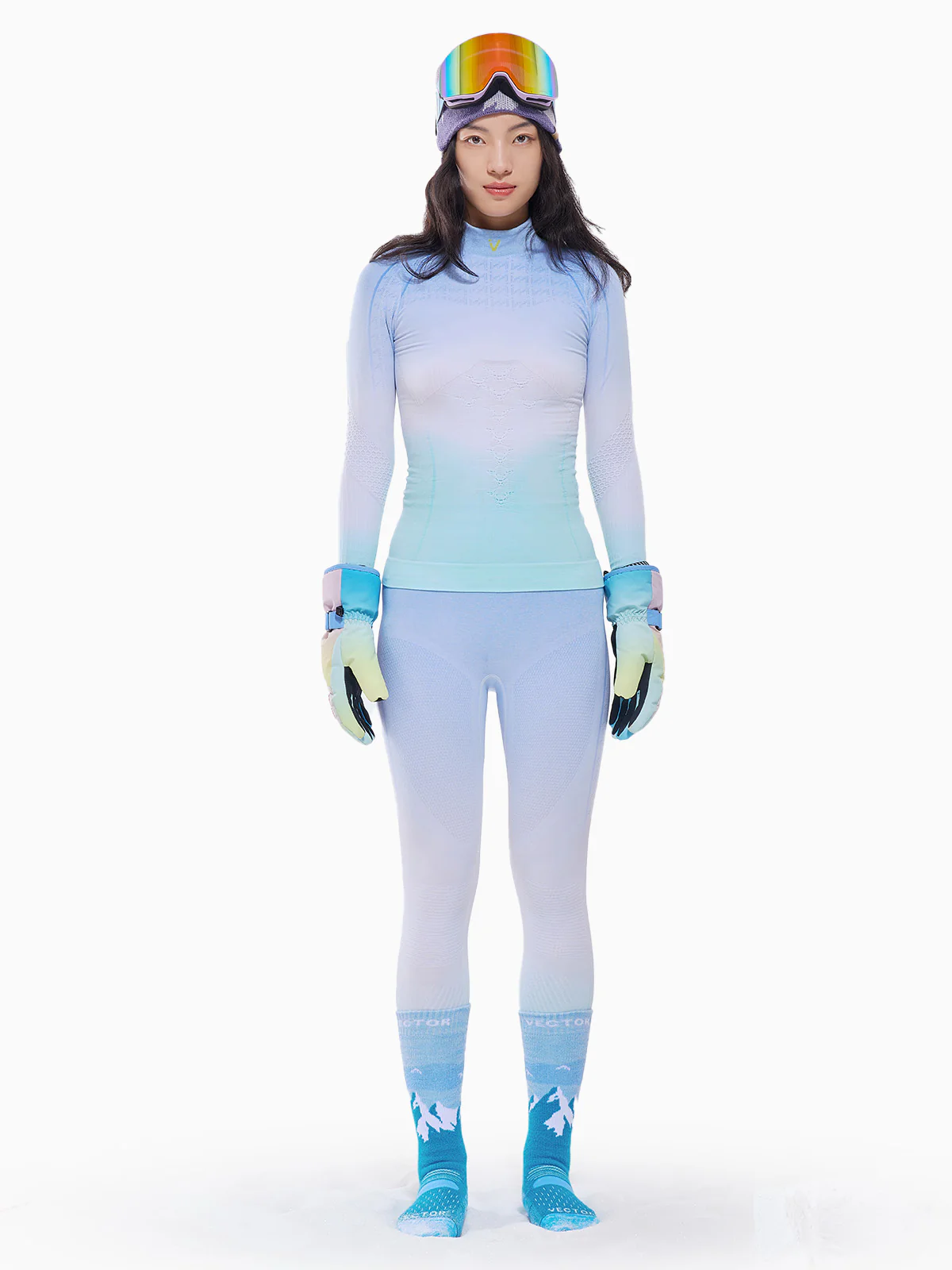 Women's Pastel Seamless Base Layer Set