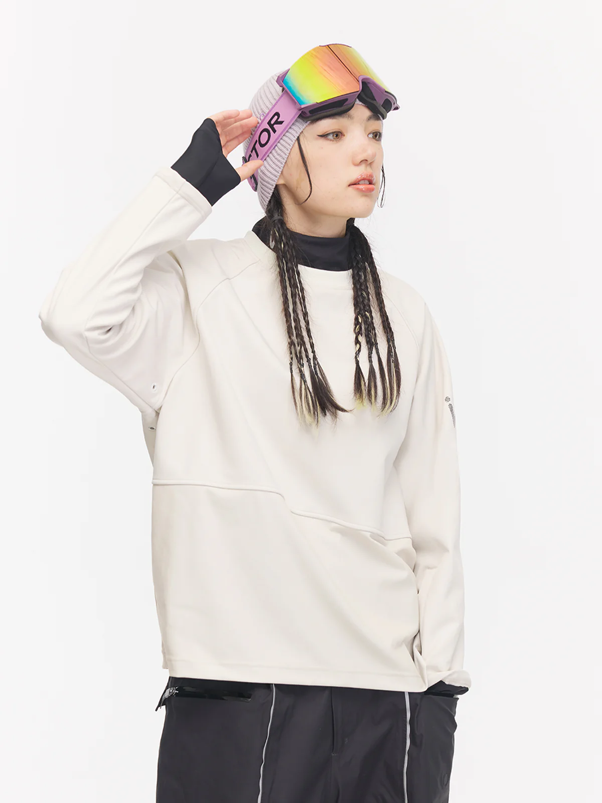 Women's Turtleneck Snow Crew Mid-Layer Sweatshirt - Image 3